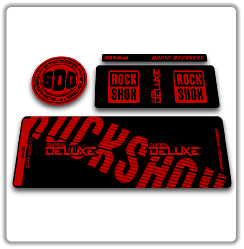 ROCKSHOX SUPER DELUXE RC3 rear shock stickers