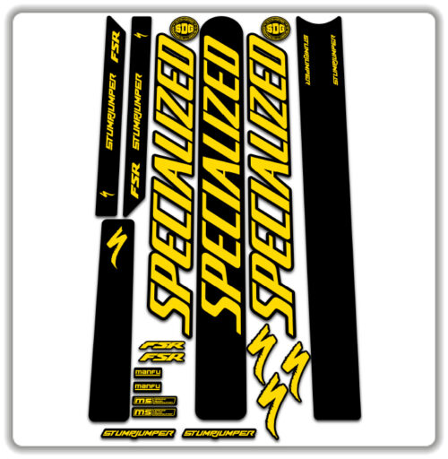 Yellow Specialized Stumpjumper FSR Stickers