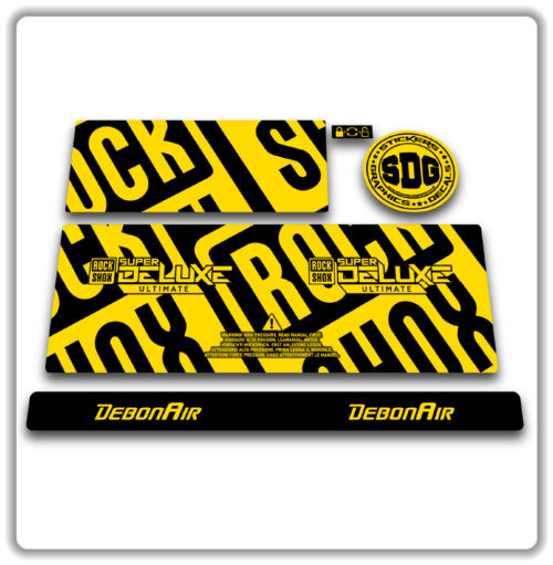 2020- 21 ROCKSHOX SUPER DELUXE ULTIMATE - stickers - Yellow