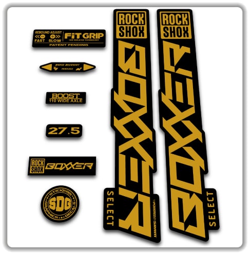 Rock Shox BOXXER 2020 ULTIMATE Mountain Bike Cycling Decal Sticker Gold
