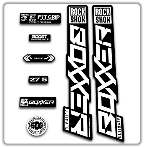 2020 ROCKSHOX BOXXER ULTIMATE Stickers - White