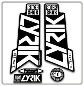 rockshox lyrik ultimate decals silver