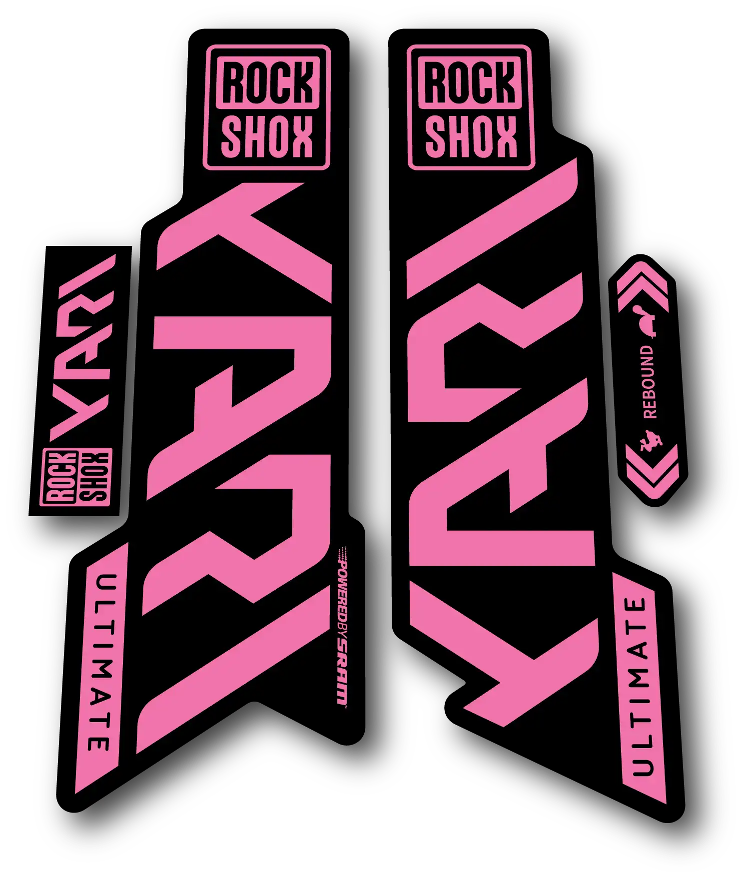 thumbnail image 2 of RockShox Yari Ultimate Fork Decal Kit - Stealth Black/Grey (2021 Model) 2 of 4