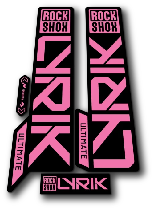 2023 2024 Rockshox Lyrik Ultimate Fork Stickers pink