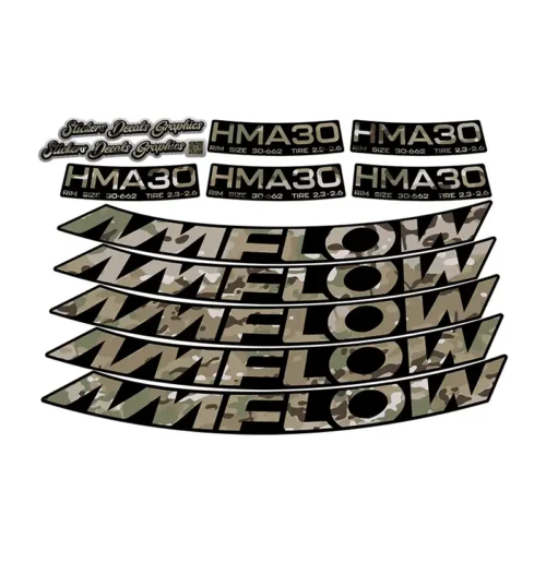 Amflow HMA30 Rim Stickers 2024 2025 camo