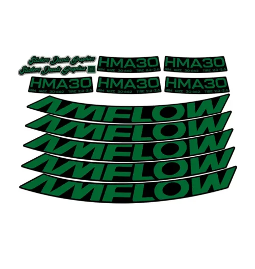 Amflow HMA30 Rim Stickers 2024 2025 green