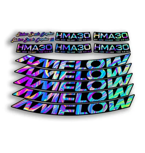Amflow HMA30 Rim Stickers 2024 2025 oilslick