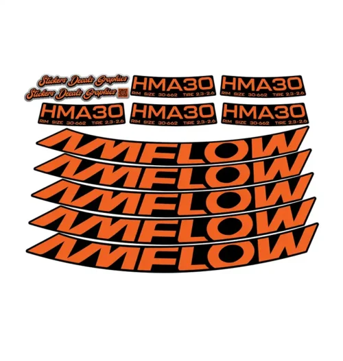 Amflow HMA30 Rim Stickers 2024 2025 orange