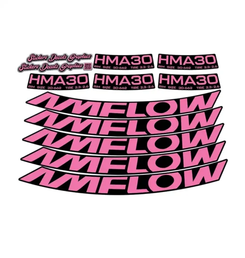 Amflow HMA30 Rim Stickers 2024 2025 pink