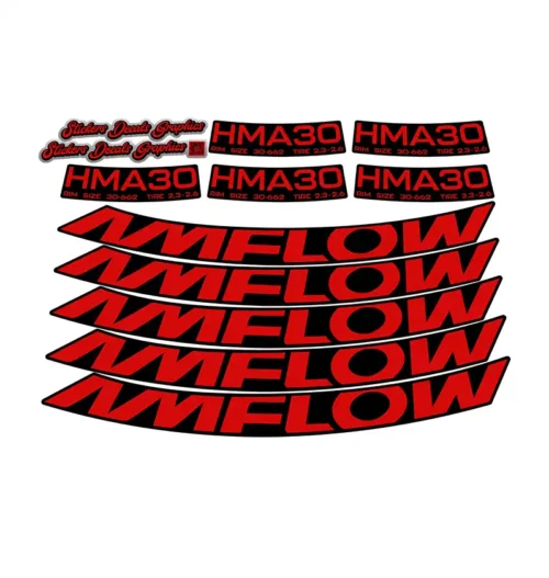 Amflow HMA30 Rim Stickers 2024 2025 red