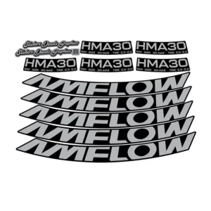 Amflow HMA30 Rim Stickers 2024 2025 silver