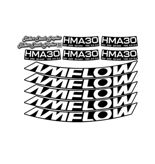 Amflow HMA30 Rim Stickers 2024 2025 white