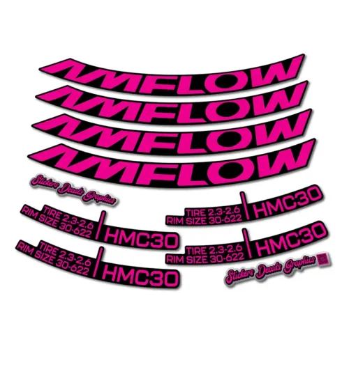 Amflow HMC30 29er Rim Stickers 2024 2025 fluorescent pink