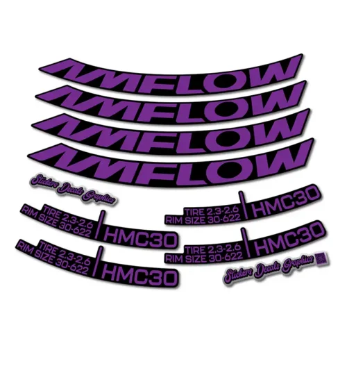Amflow HMC30 29er Rim Stickers 2024 2025 hope purple