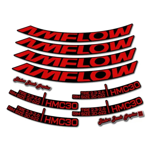 Amflow HMC30 29er Rim Stickers 2024 2025 red