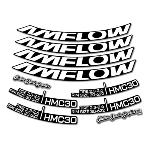 Amflow HMC30 29er Rim Stickers 2024 2025 white