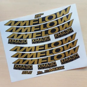 Amflow XMA30 Mullet Rim Stickers Gold