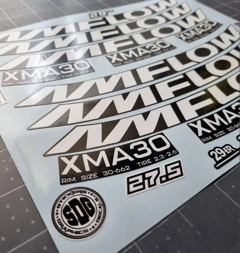 Amflow XMA30 Mullet Rim Stickers White