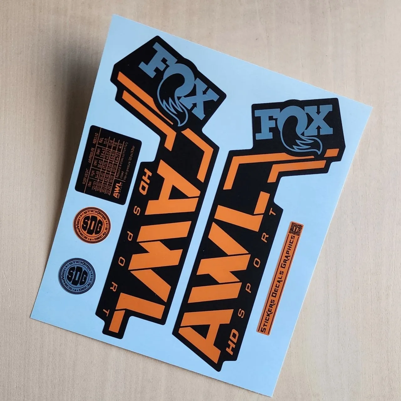 Fox 36 AWL SPORT HD fork stickers 2025- 26 original