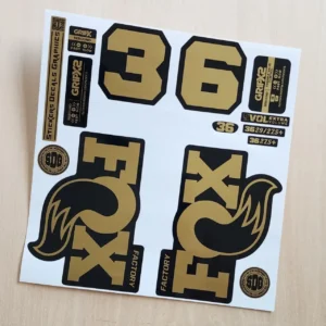 Fox 36 GripX Factory Fork Stickers 2026 2027 gold