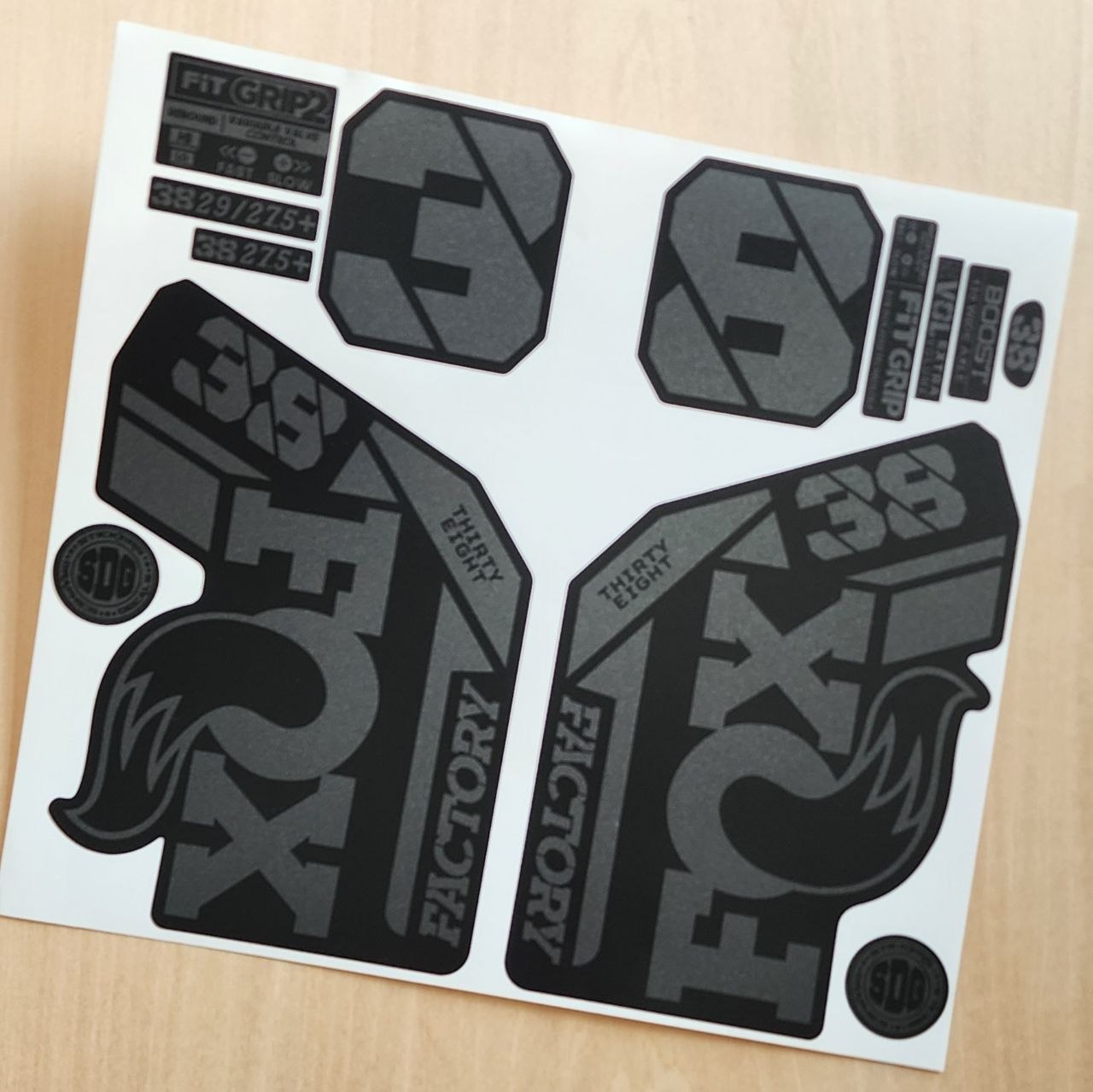 Fox 38 Factory Fork Stickers 2021 grip2 stealth