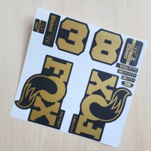 Fox 38 GripX Factory Fork Stickers 2026 2027 gold