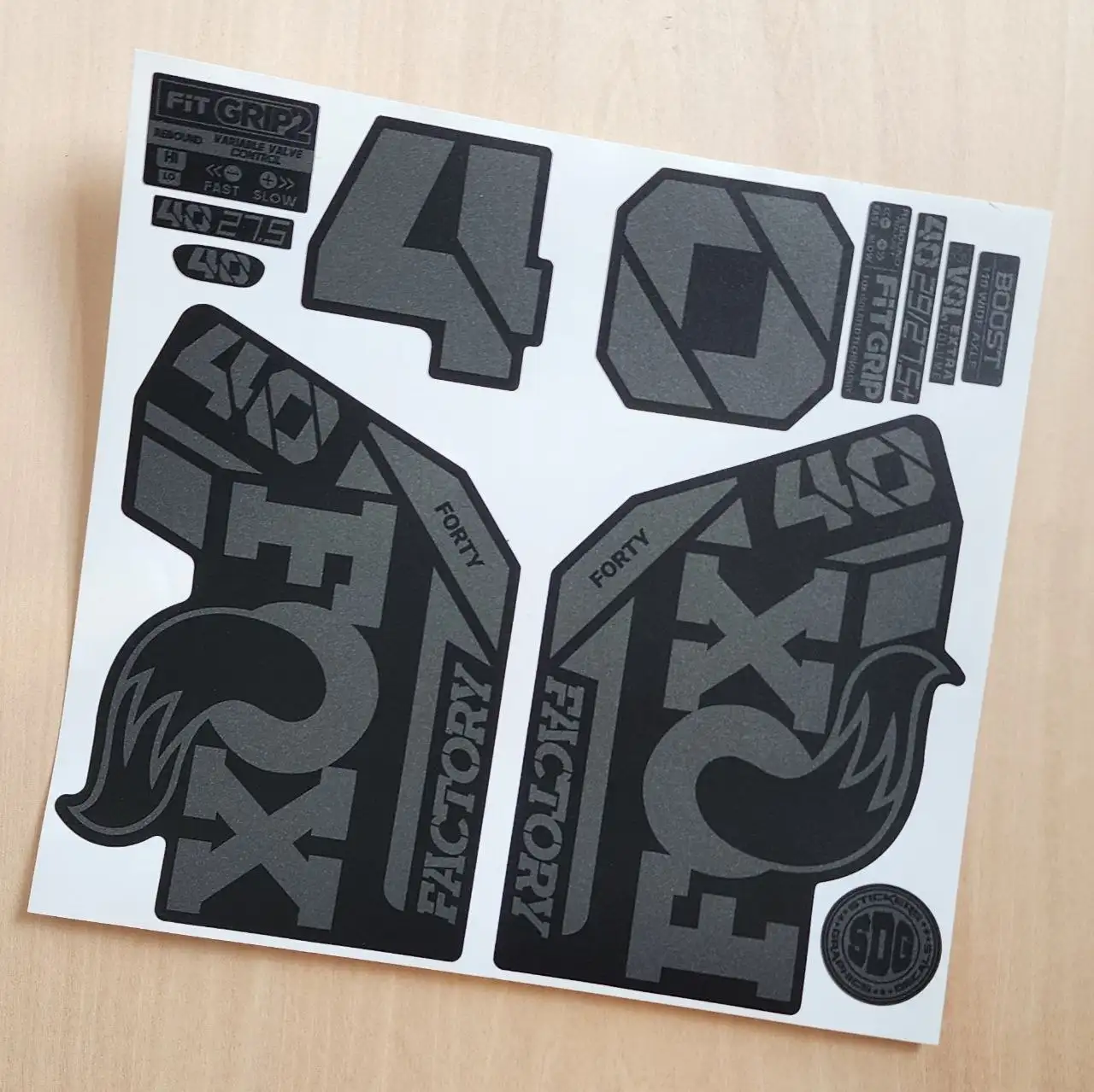 Fox 40 Factory Fork Stickers 2021 Grip2 stealth