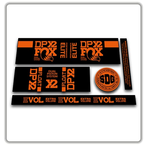 FOX DPS Float EVOL Performance 2018 Rear Shock Sticker Factory Decal White