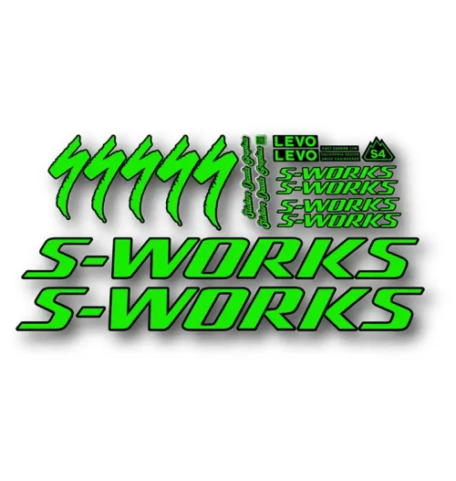 Levo Gen4 S-Works Frame Stickers 2025 2026 fluorescent green