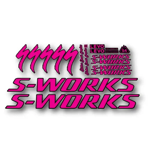 Levo Gen4 S-Works Frame Stickers 2025 2026 fluorescent pink