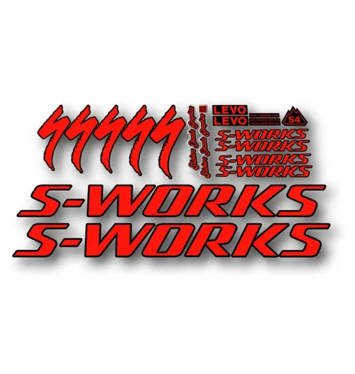 Levo Gen4 S-Works Frame Stickers 2025 2026 fluorescent red