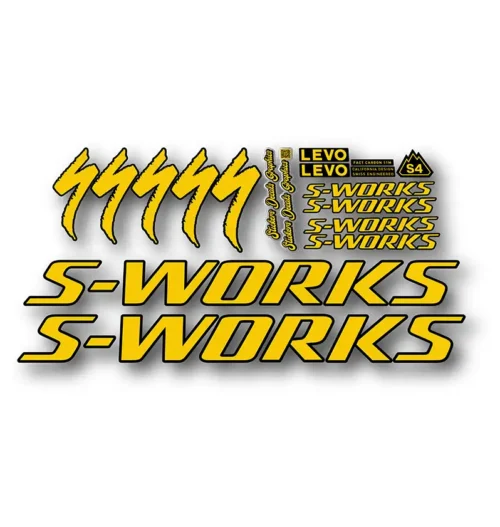 Levo Gen4 S-Works Frame Stickers 2025 2026 yellow