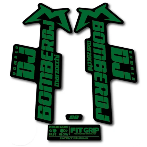 Marzocchi DJ Bomber fork stickers green
