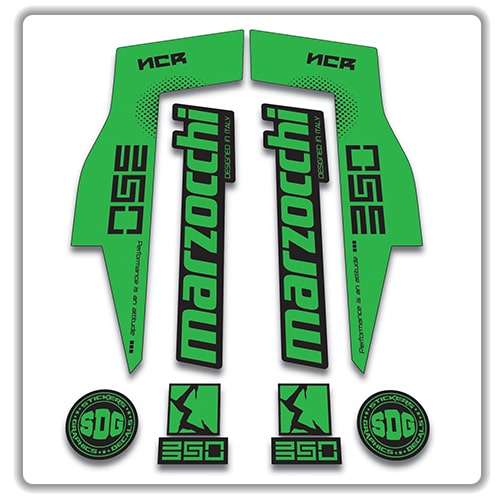 Marzocchi NCR350 Fork Stickers green