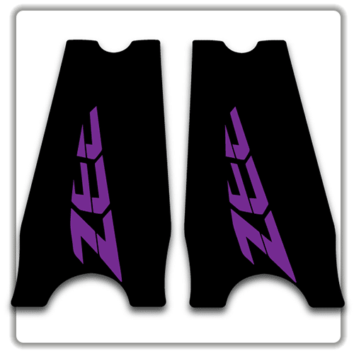 Purple Shimano Zee Crank stickers