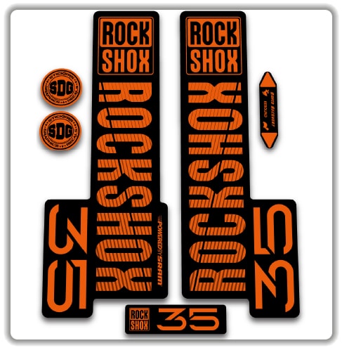 RockShox decal Kit 35 mm Orange