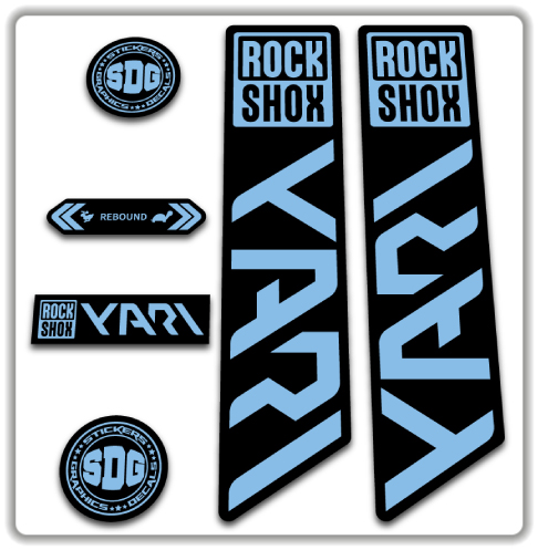 Autocollant Décoratif Fourche Avant Vélo - Stickers Rockshox ZEB Ultimate, PVC Imperméable