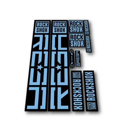 Rockshox Reba Fork Stickers 2021 2025 light blue