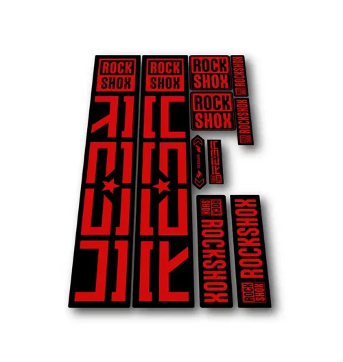 Rockshox Reba Fork Stickers 2021 2025 red