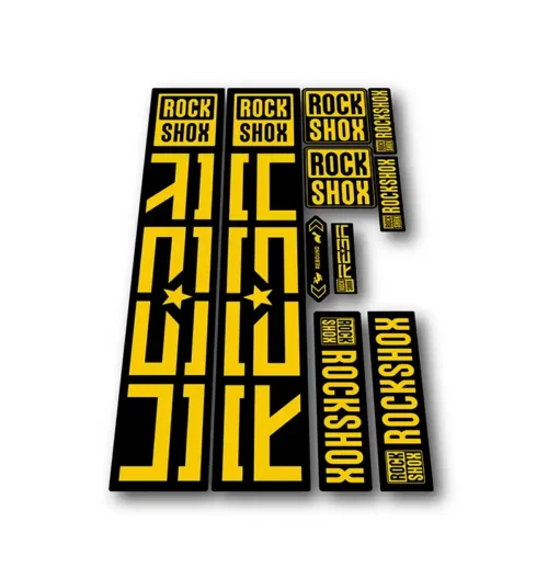 Rockshox Reba Fork Stickers 2021 2025 yellow