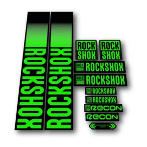 Rockshox Recon Fork Stickers 2021 2022 fluorescent green