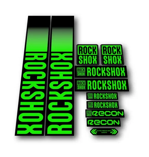 Rockshox Recon Fork Stickers 2021 2022 fluorescent green