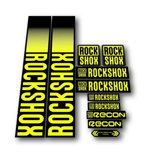 Rockshox Recon Fork Stickers 2021 2022 fluorescent yellow