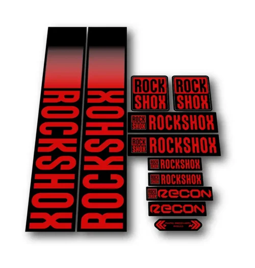 Rockshox Recon Fork Stickers 2021 2022 red
