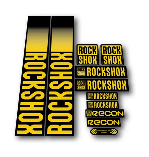 Rockshox Recon Fork Stickers 2021 2022 yellow