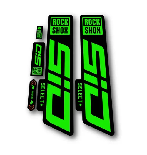 Rockshox SID Select + Fork Stickers 2021 2024 fluorescent green