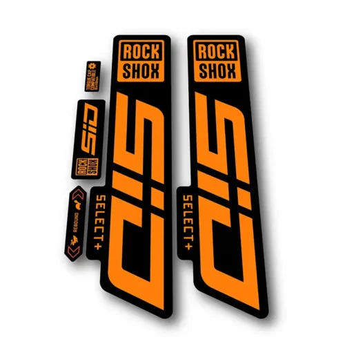 Rockshox SID Select + Fork Stickers 2021 2024 fluorescent orange