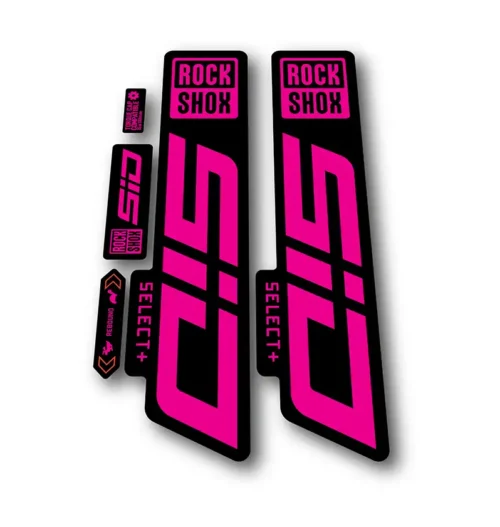 Rockshox SID Select + Fork Stickers 2021 2024 fluorescent pink