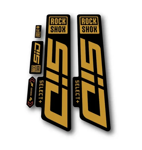 Rockshox SID Select + Fork Stickers 2021 2024 gold