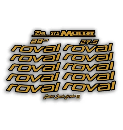 Roval Traverse HD Carbon Rim Stickers 2025 2026 mullet gold